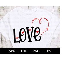 love svg, heart svg, love heart svg, valentines day svg, love with flower svg, happy valentine's day svg, cricut files