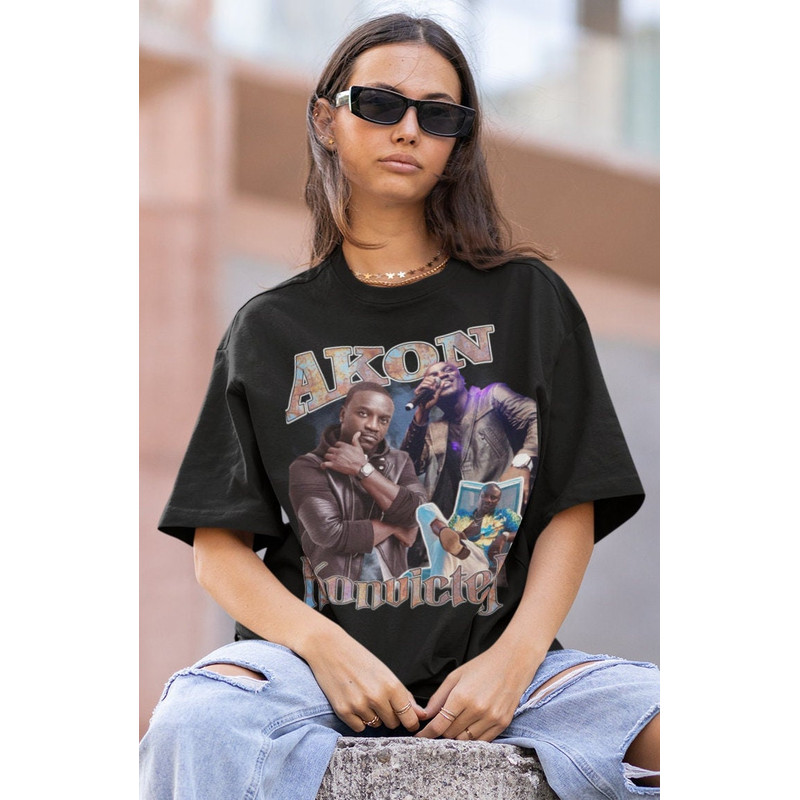 AKON HIPHOP TShirt  Akon Sweatshirt Vintage  Akon Hip hop RnB Rapper Soul  Akon American Rapper - 1.jpg