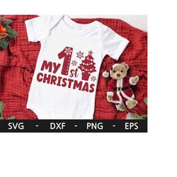 my first christmas svg, happy christmas svg, christmas svg, merry christmas svg, baby 1st christmas eps, png, dxf, svg f