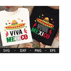 Viva Mexico svg, Sombrero svg, Mexico shirt svg, Mexican Hat svg, Sombrero t shirt, Sombrero and Hat, svg files for cric