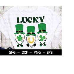 lucky, gnome svg, happy st patrick's day svg, st patrick's svg, svg cutting file, saint patricks day, svg files for cric