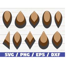 stacked earring svg/ leather earring jewelry laser cut template/ commercial use/ cut files/ cricut/ vector