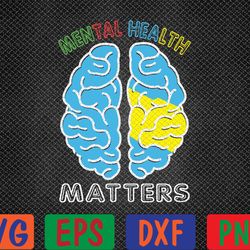 colorful brain, mental health awareness svg, eps, png, dxf, digital download