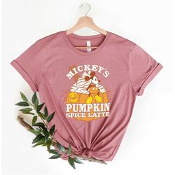 disney mickey's pumpkin spice latte shirt, mouse coffee drink shirt, disney latte coffee, t iced latte t-shirt, mickey d
