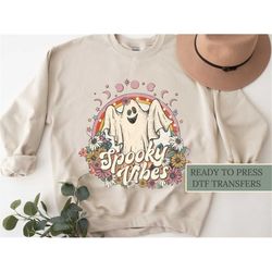 dtf transfers, ready to press, t-shirt transfers, heat transfer, direct to film, fall dtf transfers, spooky vibes vintag