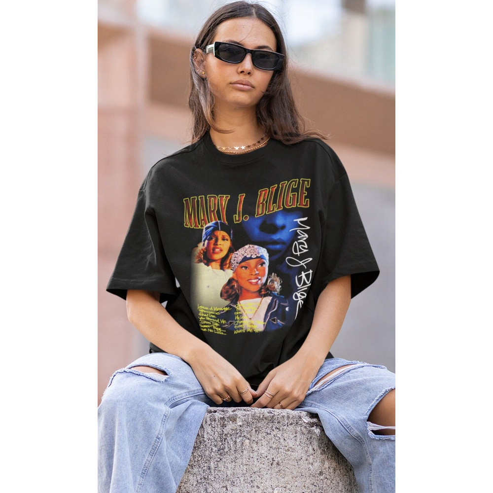 MARY J BLIGE Hiphop TShirt Mary J Blige Sweatshirt Mary J Blige Hiphop RnB Rapper Mary J Blige T-Shirt Tshirt Shirt Tee - 1.jpg