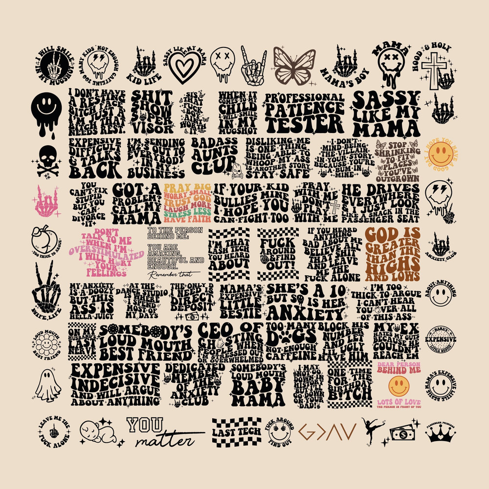 75 Groovy svg, bundle, boho svg, hippie svg, aesthetic svg, inspirational svg, motivational svg, trendy svg, retro svg, svg files wavy text - 1.jpg