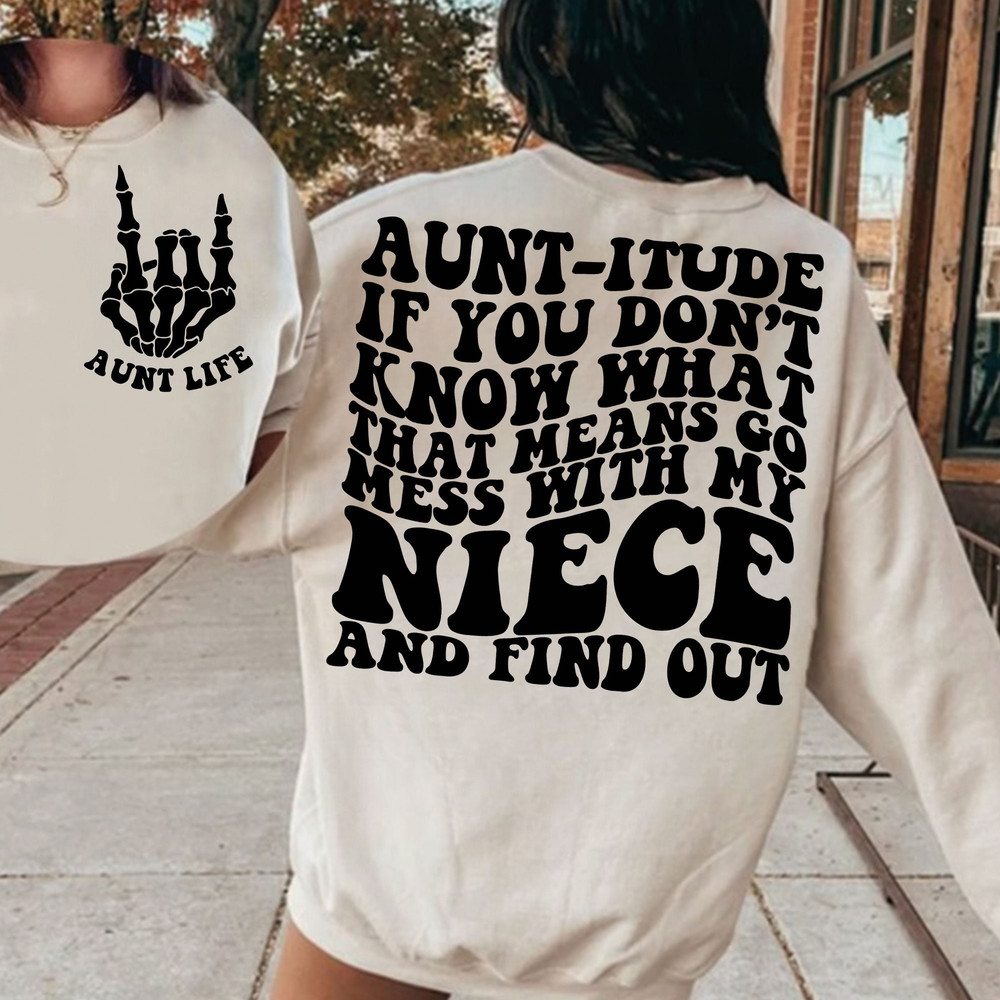Aunt-itude SVG, Best Aunt Svg, Auntie Cut File, Aunt To Be Svg, One Loved Aunt Svg, Aunt T-Shirt Svg, Wavy Stacked Svg, Silhouette Cricut - 4.jpg