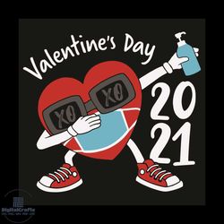valentines day 2021 svg, valentine svg, dabbing heart svg, face mask svg, hand wash svg, quarantined valentine 2021 svg,