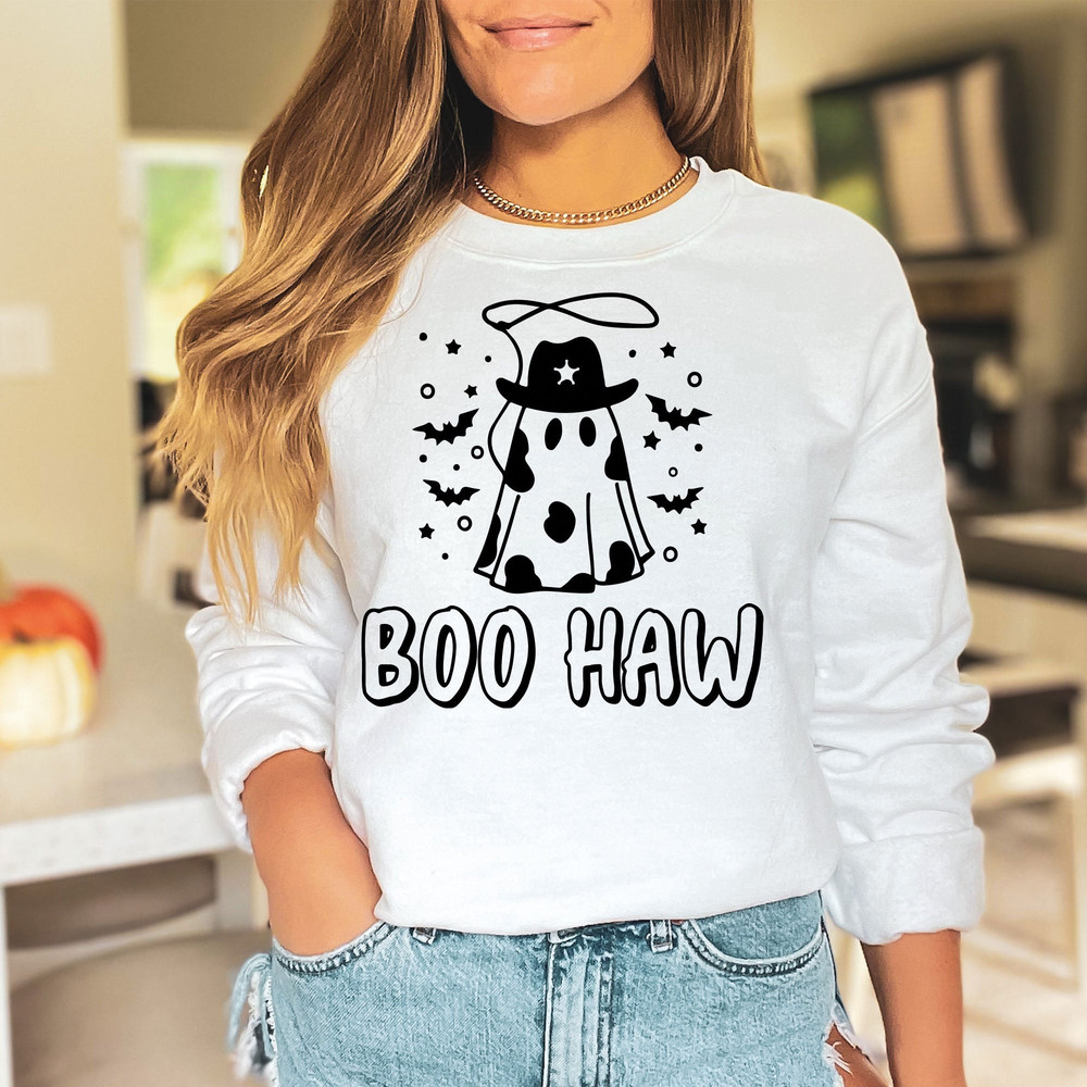Boo Haw SVG PNG, Cowboy Ghost Svg, Halloween Svg, Funny Halloween Shirt Svg, Spooky Vibes Svg, Cowboy Hat Svg, Halloween Cowgirl Svg - 2.jpg