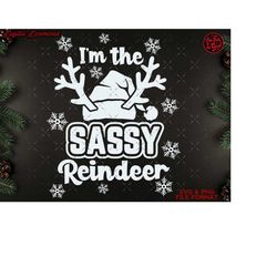 funny christmas svg, sassy reindeer svg, santa hat svg, christmas funny svg, reindeer sassy svg, png, dxf cut files. sea