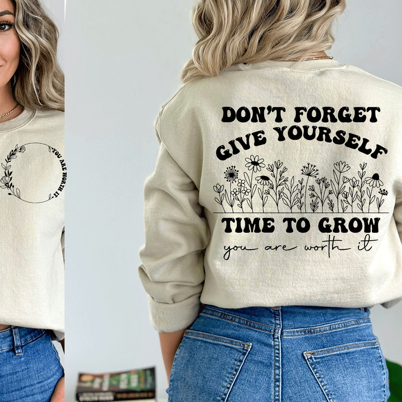 Give Yourself Time SVG PNG, svg cut files for Cricut, Self love svg, Inspirational svg, Kindness svg, tshirt svg, boho svg, trendy svg - 3.jpg