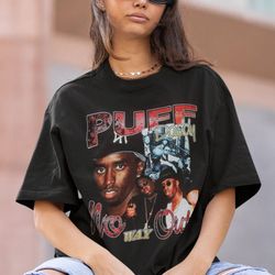 puff daddy hiphop tshirt, puff daddy sweatshirt vintage, puff