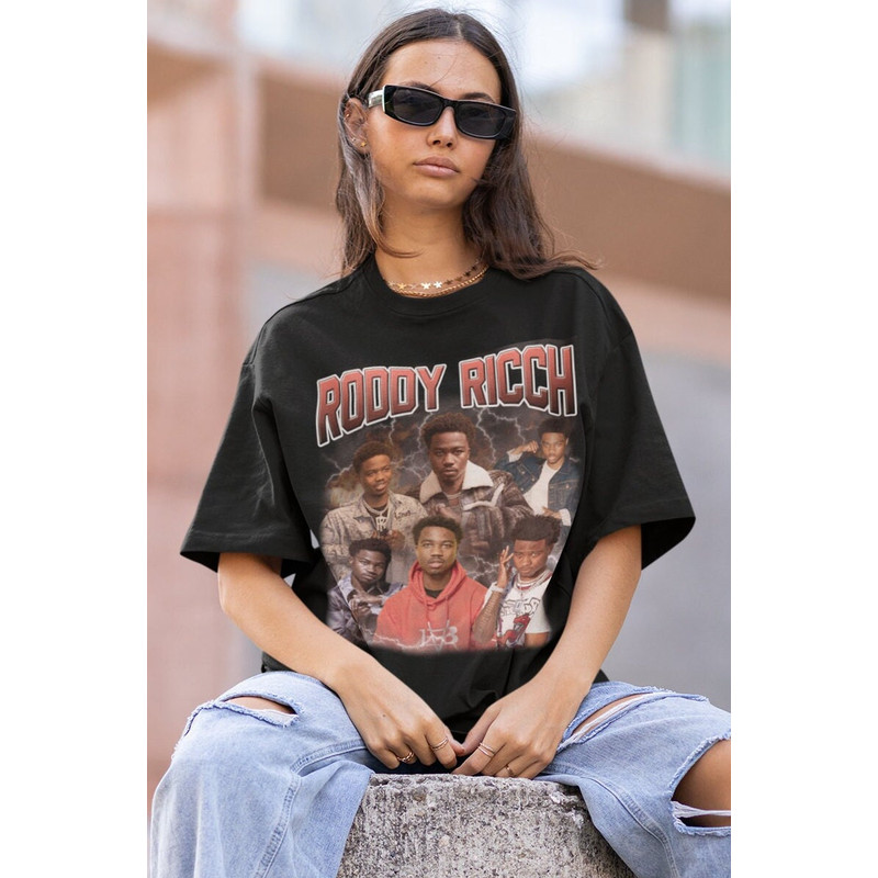 RODDY RICCH HIPHOP TShirt  Roddy Ricch Sweatshirt Vintage  Roddy Ricch Hip hop RnB Rapper  Roddy Ricch American Rapper T-Shirt Tshirt - 1.jpg