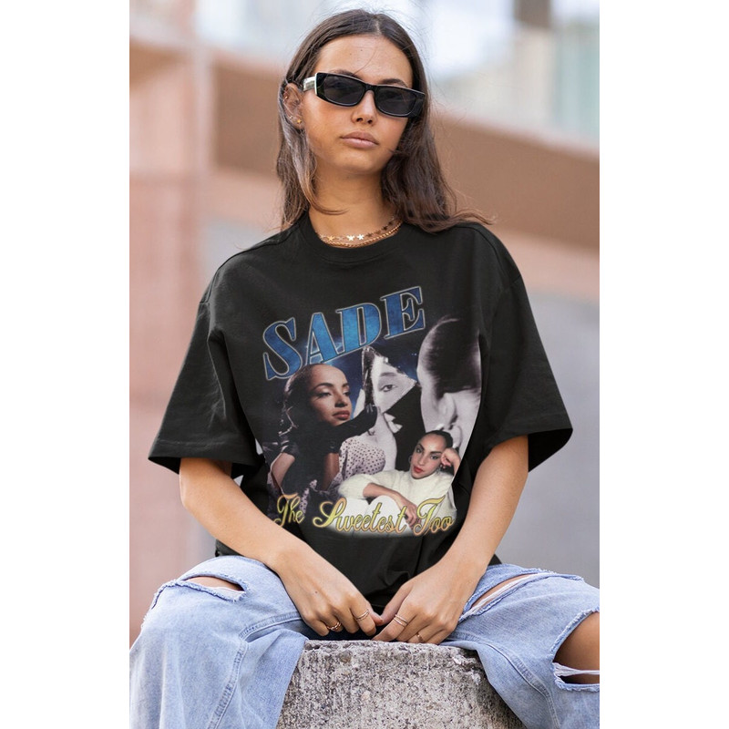SADE HIPHOP TShirt  Sade Sweatshirt Vintage  Sade Hip hop RnB Rapper Soul  Sade American Rapper T-Shirt Tshirt - 1.jpg