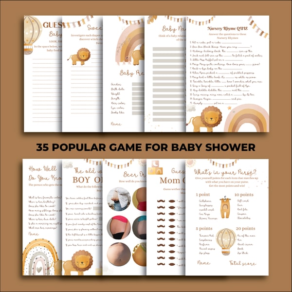 Lion King Baby Shower Game Printable, Baby shower game bundl - Inspire ... Lion King Baby Shower Game Printable, Baby shower game bundl - Inspire ...