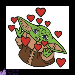 valentine baby yoda svg, valentine svg, baby yoda svg, baby yoda love svg, baby yoda hearts svg, baby yoda gifts svg, va