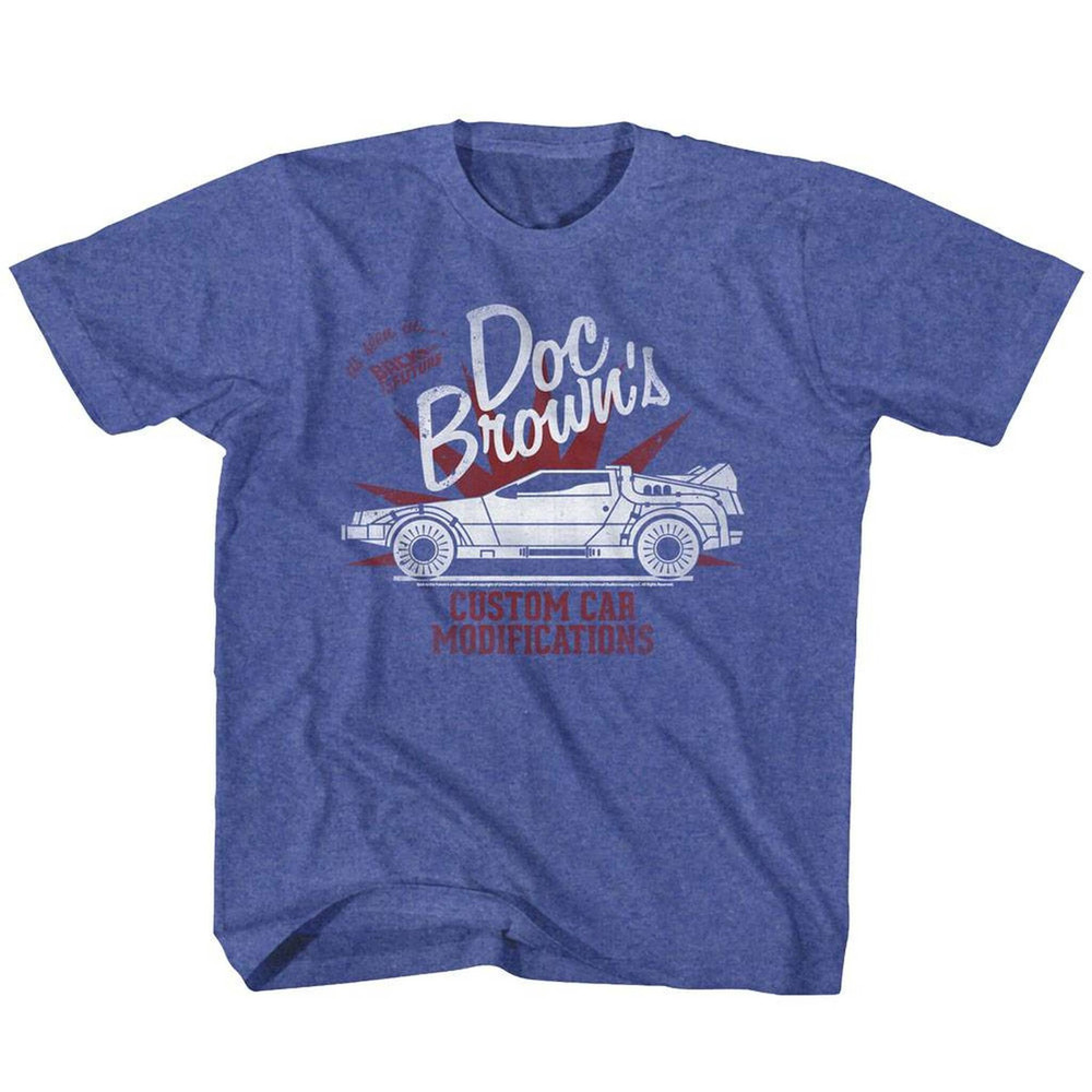 Back to the Future Doc Brown's Vintage Royal Kids T-Shirt Youth Toddler - 1.jpg