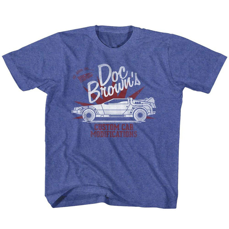 Back to the Future Doc Brown's Vintage Royal Kids T-Shirt Youth Toddler - 1.jpg