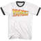 Back to the Future Worn Logo White Adult T-Shirt - 1.jpg
