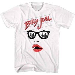 billy joel lips white adult t-shirt