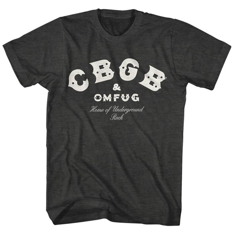 CBGB Logo Black Heather Adult T-Shirt - 1.jpg
