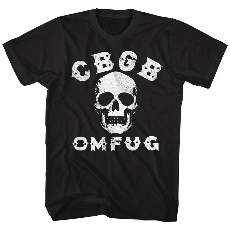 CBGB Skull Black Adult T-Shirt - 1.jpg