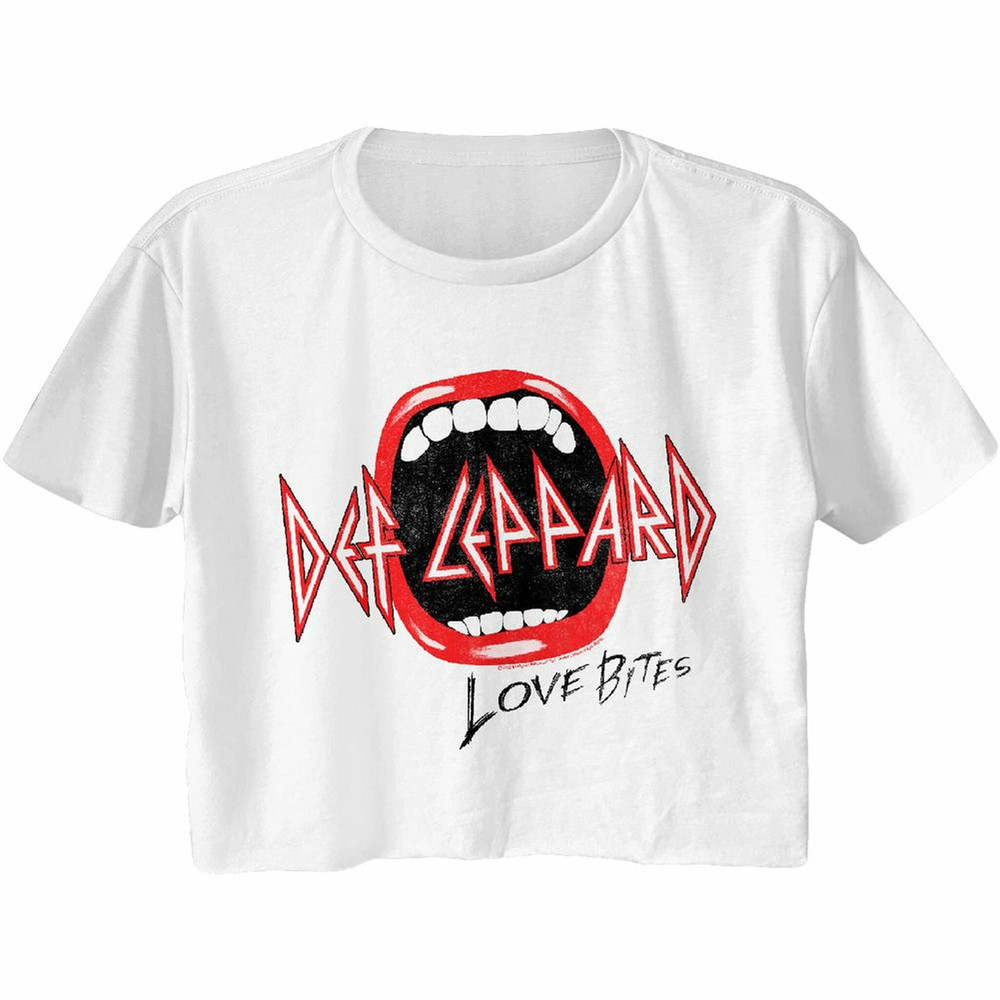 Def Leppard Mouth White Women's Festival Cali Crop T-Shirt - 1.jpg