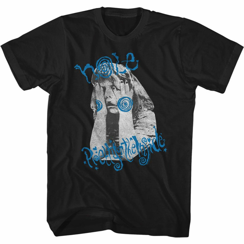 Hole Girl Covering Face Black Adult T-Shirt - 1.jpg