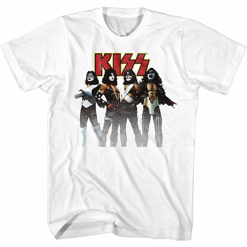 Kiss Kiss Band White Adult T-Shirt - 1.jpg