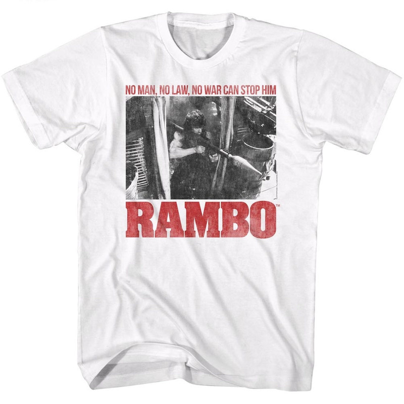 Rambo No One White Adult T-Shirt - 1.jpg
