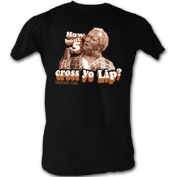 redd foxx sanford and son 5 cross yo lips black t-shirt