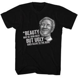 redd foxx sanford and son beauty but ugly black t-shirt