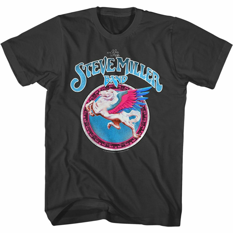 Steve Miller Band Circle Pegasus Smoke Adult T-Shirt - 1.jpg