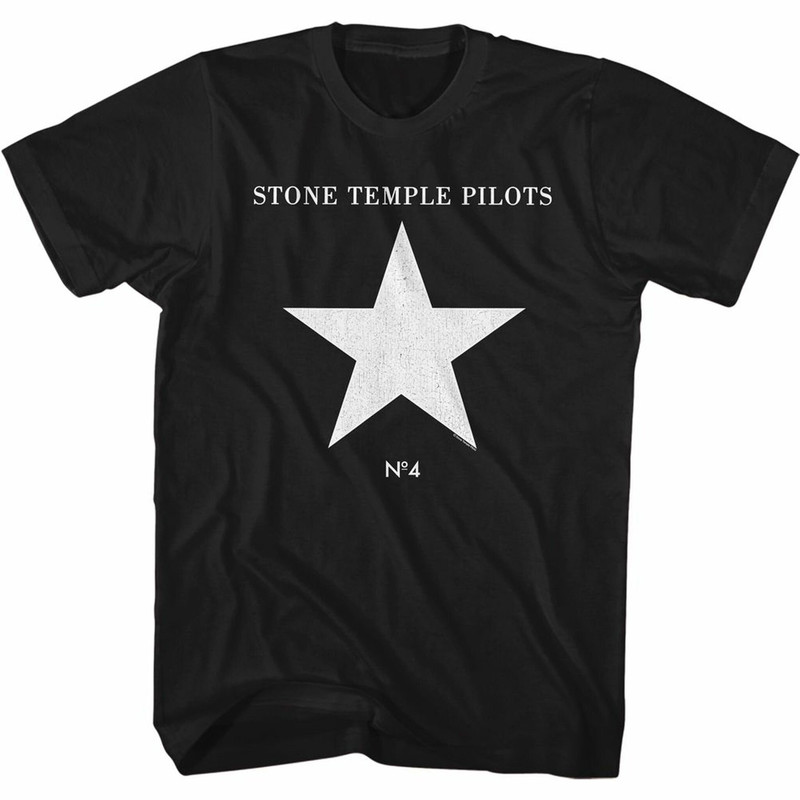 Stone Temple Pilots Number 4 Black Adult T-Shirt - 1.jpg