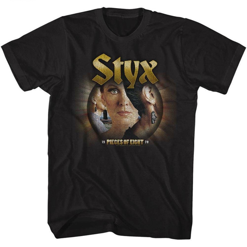 Styx Pieces Of Eight Black Adult T-Shirt - 1.jpg