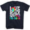 The B-52's Love Shack Tie Dye Navy Adult T-Shirt - 1.jpg