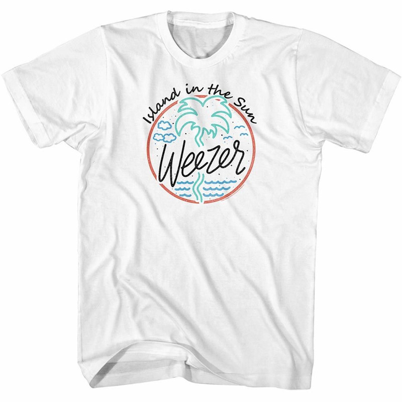 Weezer Island In The Sun White Adult T-Shirt - 1.jpg