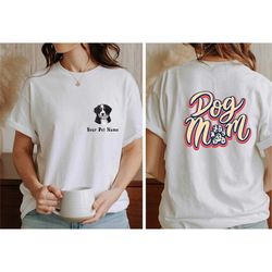 Customized Dog Photo Name Shirt, 2 Sided Funny Dog Shirt, Personalized Dog Lover Gift, Custom Dog T-Shirt, Cute Pet Port