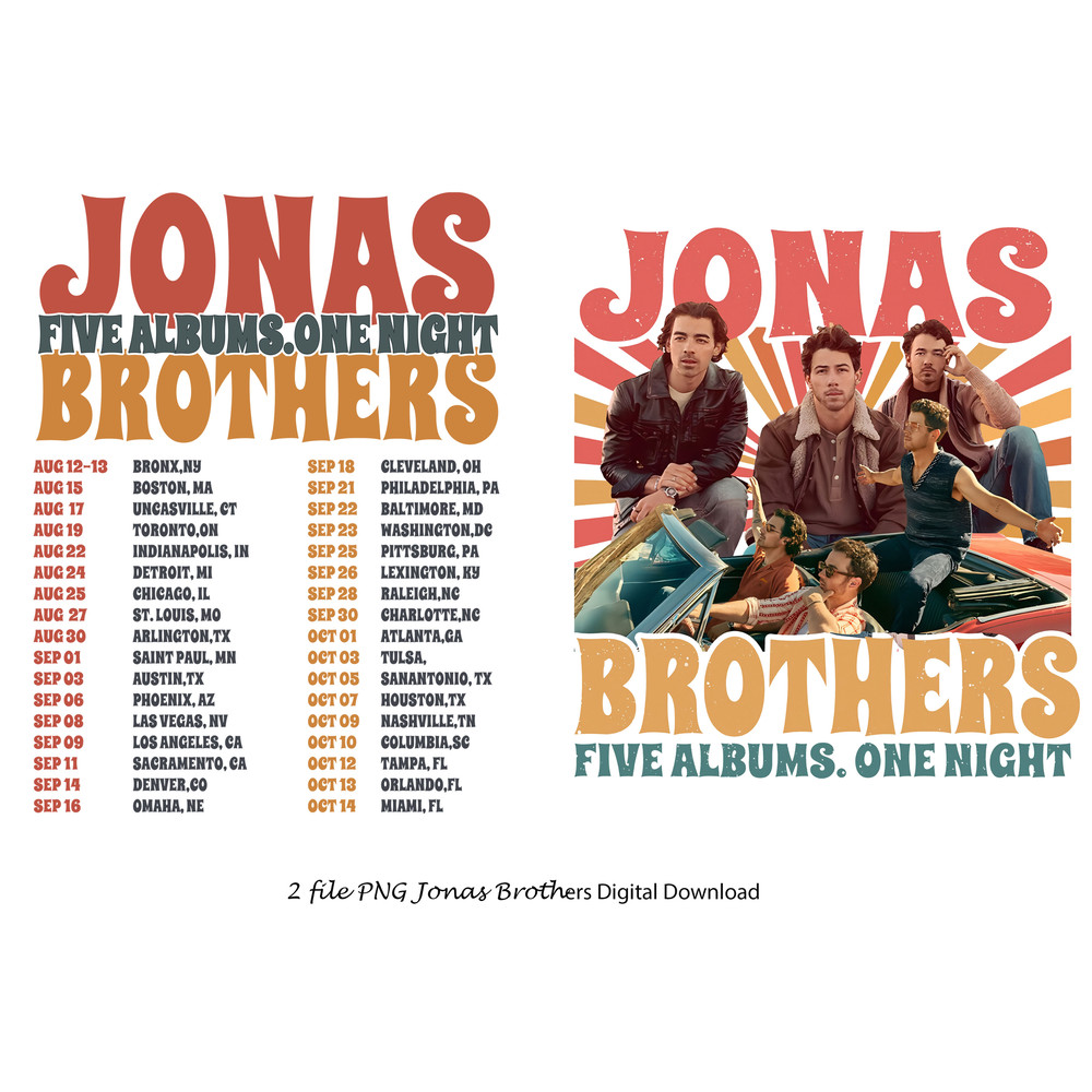Jonas Brothers Double Sided Sweatshirt, Jonas Brothers Tour Sweater, Concert 2023 Retro Unisex Gift, Jonas Brothers.jpg