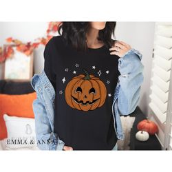 halloween shirt, pumpkin shirt, fall shirts for women, jack-o-lantern shirt, spooky season shirt, halloween oversized ts