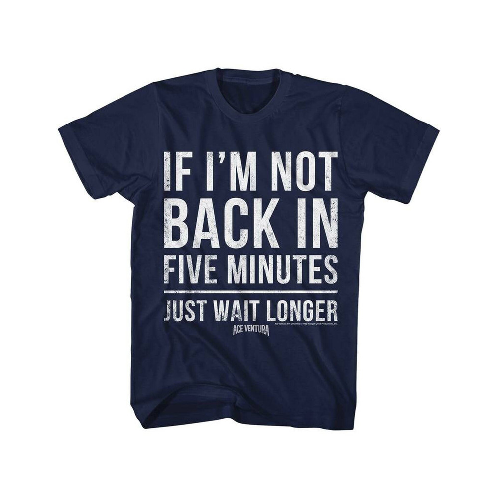 Ace Ventura Five Minutes Navy Adult T-Shirt - 1.jpg
