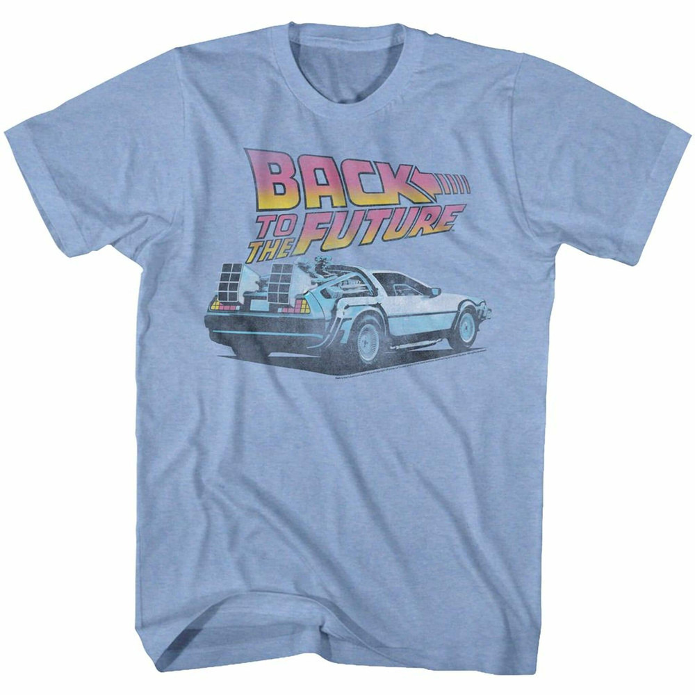 Back To The Future Future Light Blue Heather Adult T-Shirt - 1.jpg
