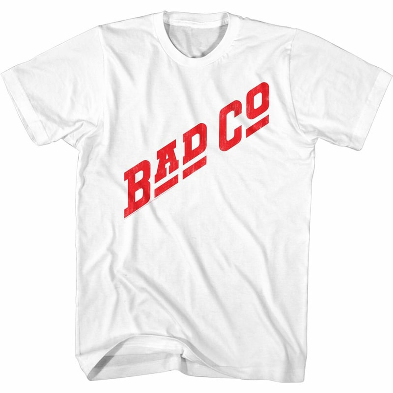 Bad Company Red Logo White Adult T-Shirt - 1.jpg