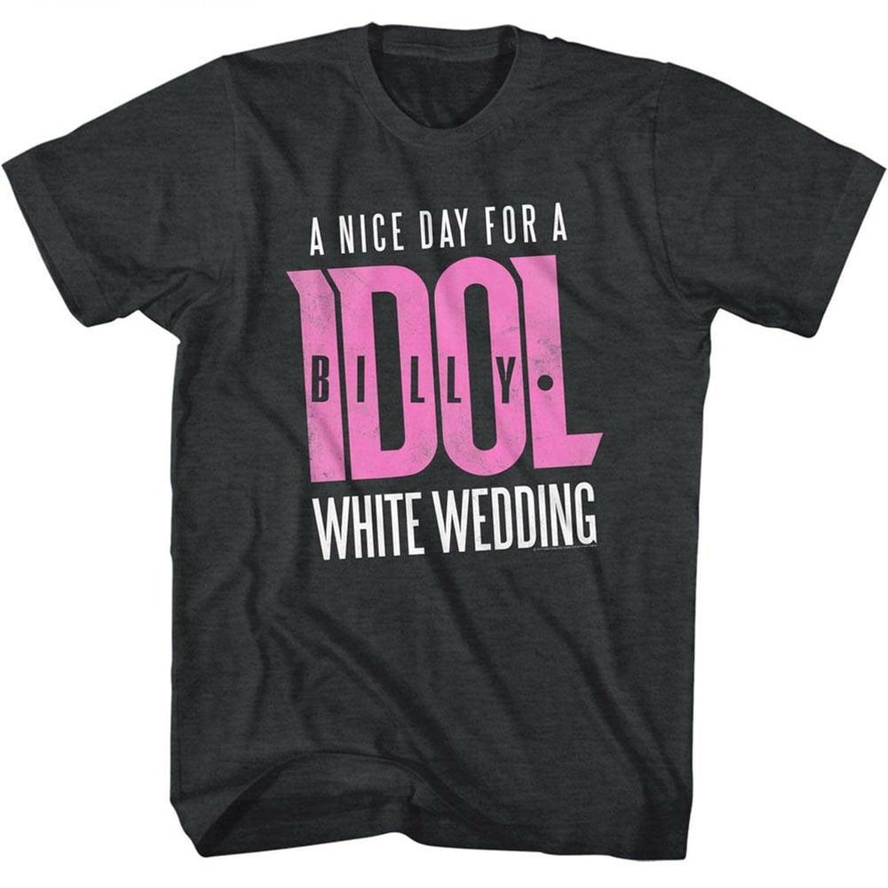 Billy Idol White Wedding Logo Heather Adult T-Shirt - 1.jpg