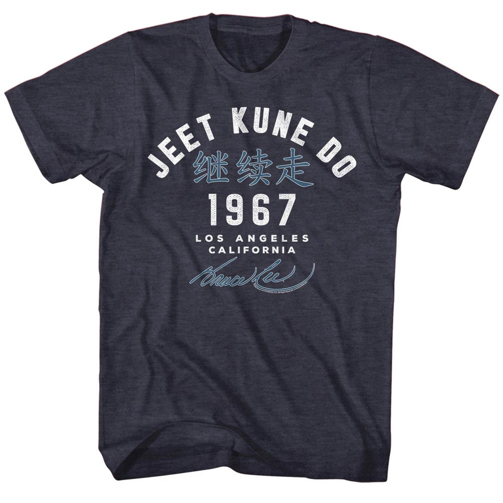 Bruce Lee Academy '67 Navy Heather Adult T-Shirt - 1.jpg