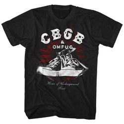 cbgb chucks black adult t-shirt
