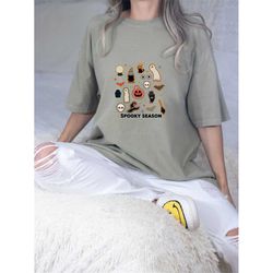 comfort colors retro spooky season shirt, halloween party costume, cute halloween shirt, girl's halloween shirt, funny h