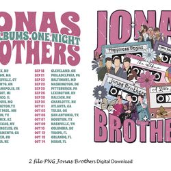 jonas brothers double sided, jonas brothers tour shirt, concert 2023 retro unisex gift, jonas brothers cassette-min png
