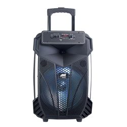 naxa portable 12 inch bluetooth party speaker with disco light